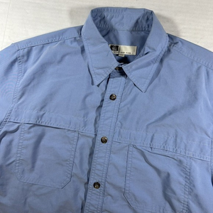 Tilley Mens Button Down‎ Medium Short Sleeve Blue